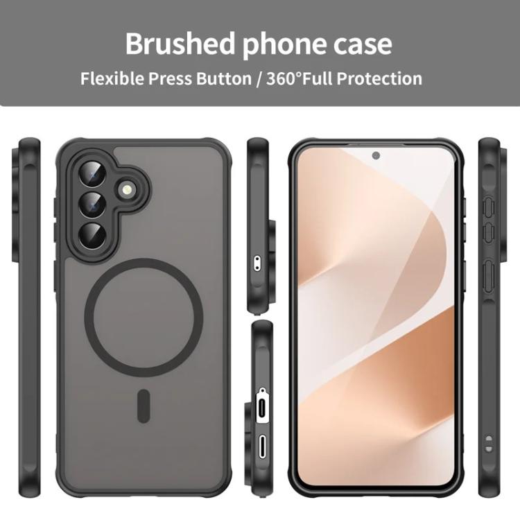 For Samsung Galaxy A26 5G WANLONFENG FD Series Skin Touch Magnetic Phone Case with Screen Film