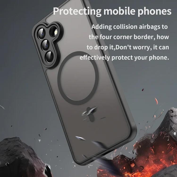 For Samsung Galaxy A36 5G WANLONFENG FD Series Skin Touch Magnetic Phone Case with Screen Film