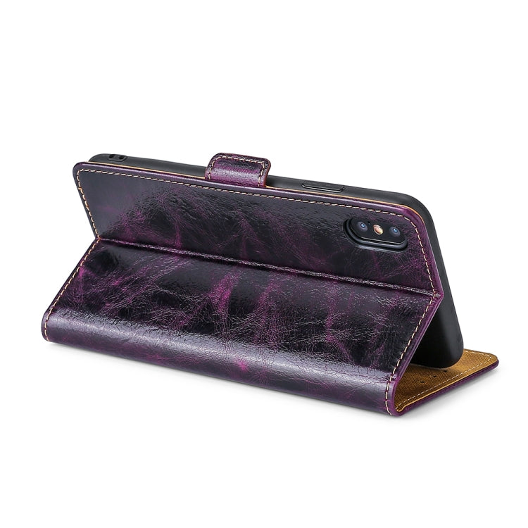 For Xiaomi Redmi 9C Knead Pattern Texture Side Buckle Horizontal Flip Leather Case with Holder & Card Slots(Purple)