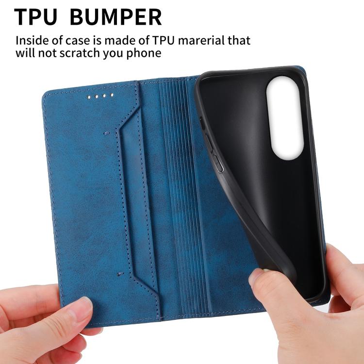 For vivo V70 FE 5G Business Solid Color Magnetic RFID Leather Phone Case