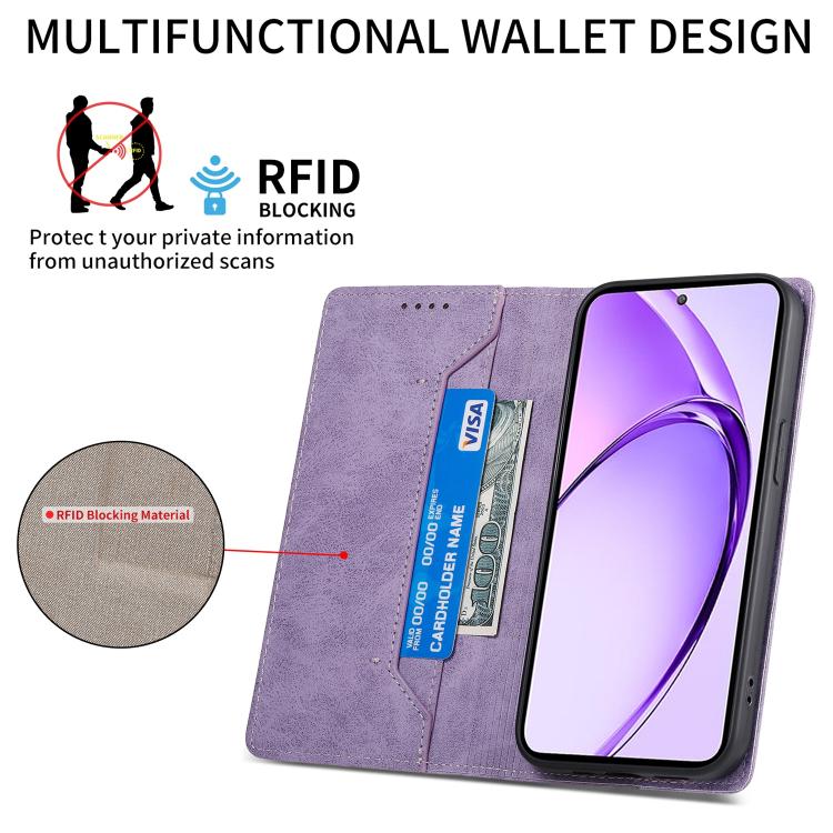 For vivo Y31d 4G Business Solid Color Magnetic RFID Leather Phone Case