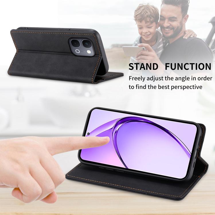 For vivo Y31d 4G Business Solid Color Magnetic RFID Leather Phone Case