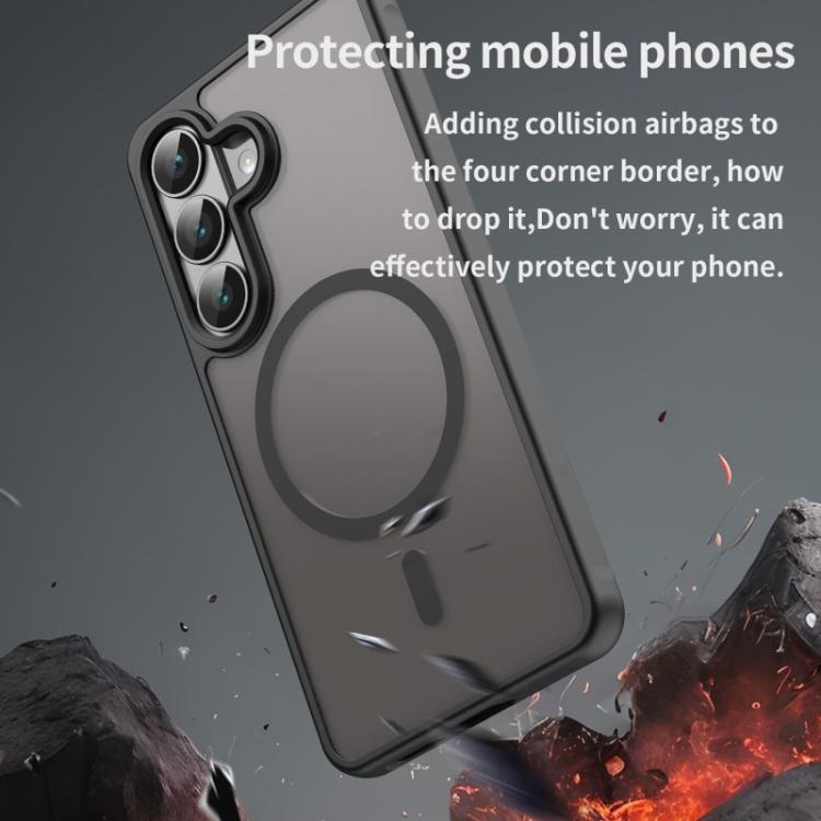 For Samsung Galaxy S26 5G WANLONFENG FD Series Skin Touch Magnetic Phone Case with Screen Film