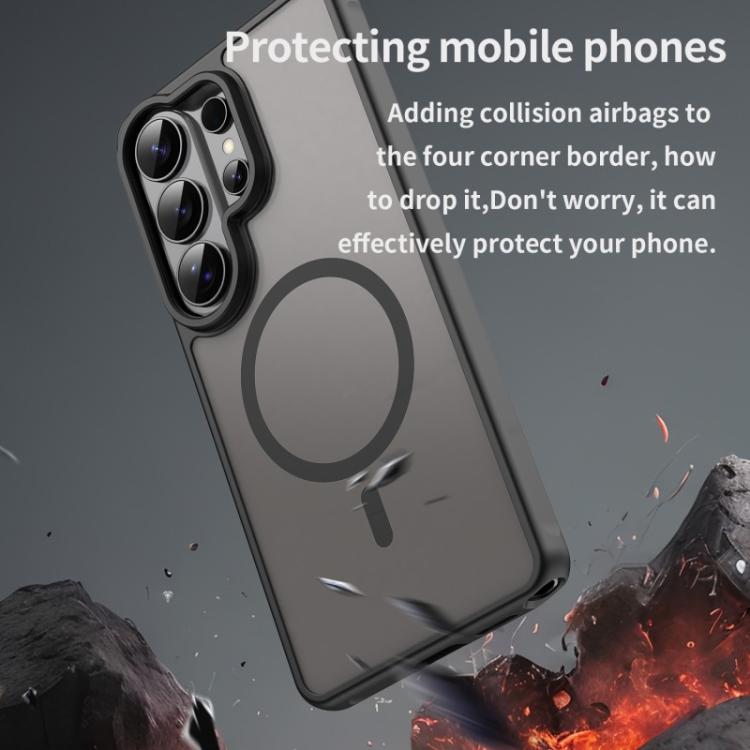 For Samsung Galaxy S26 Ultra 5G WANLONFENG FD Series Skin Touch Magnetic Phone Case with Screen Film