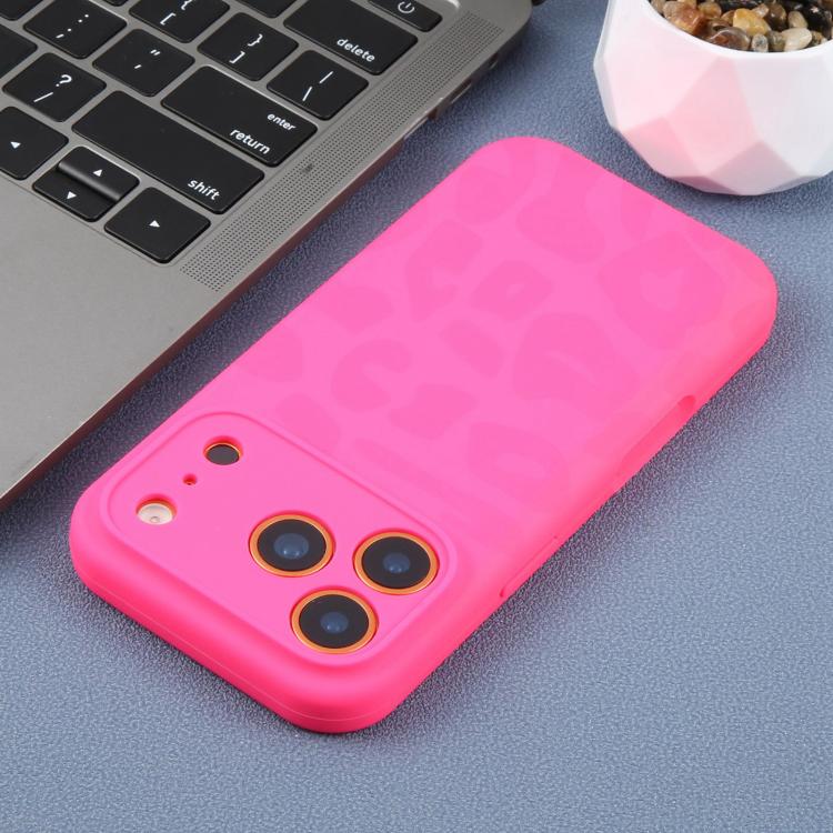 For iPhone 17 Pro Max Precision Hole Leopard Print Liquid Silicone Phone Case