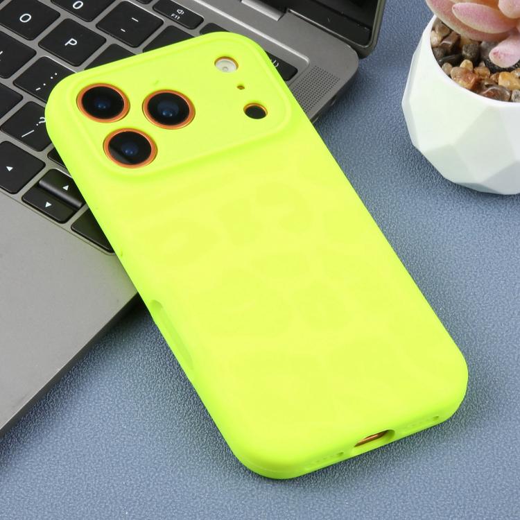 For iPhone 17 Pro Precision Hole Leopard Print Liquid Silicone Phone Case