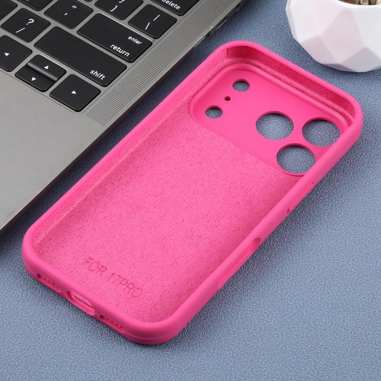For iPhone 17 Pro Precision Hole Leopard Print Liquid Silicone Phone Case