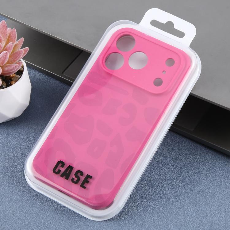 For iPhone 17 Pro Precision Hole Leopard Print Liquid Silicone Phone Case