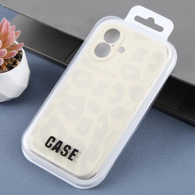 For iPhone 17 Precision Hole Leopard Print Liquid Silicone Phone Case