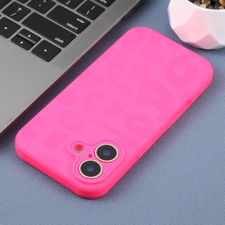 For iPhone 17 Precision Hole Leopard Print Liquid Silicone Phone Case