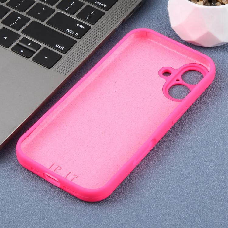 For iPhone 17 Precision Hole Leopard Print Liquid Silicone Phone Case