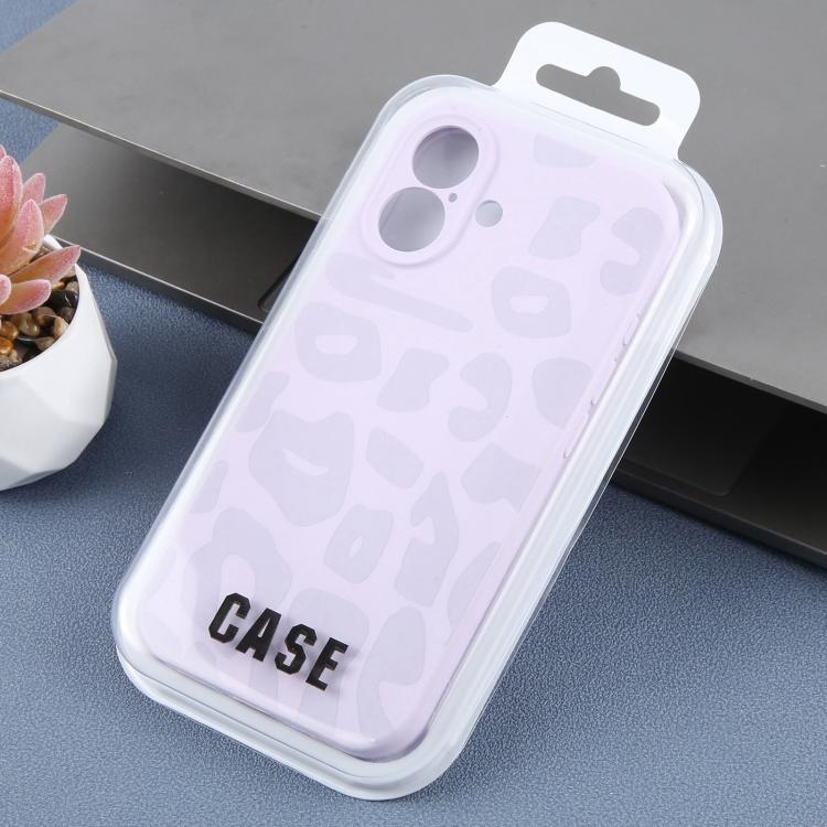 For iPhone 17 Precision Hole Leopard Print Liquid Silicone Phone Case