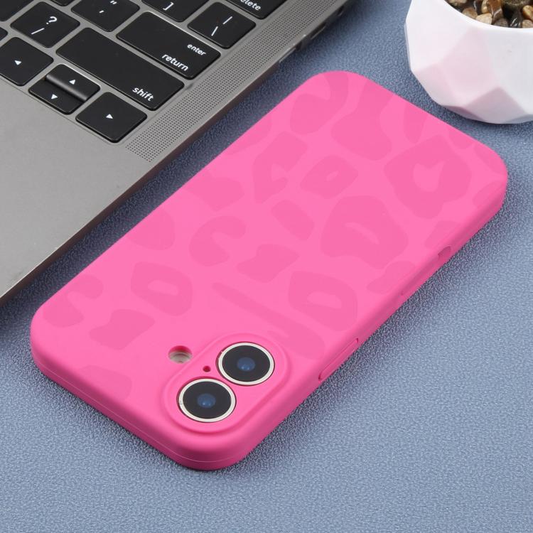 For iPhone 17 Precision Hole Leopard Print Liquid Silicone Phone Case