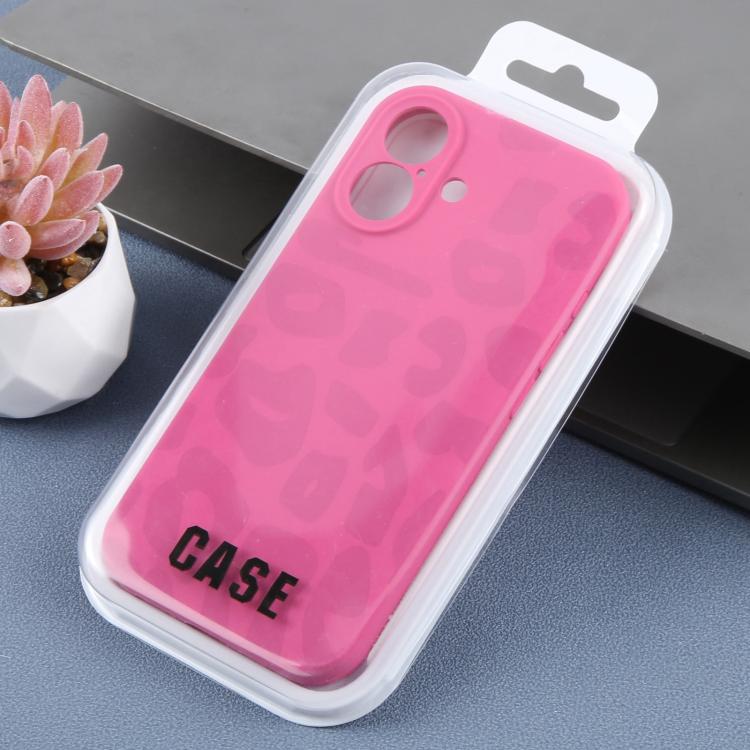 For iPhone 17 Precision Hole Leopard Print Liquid Silicone Phone Case