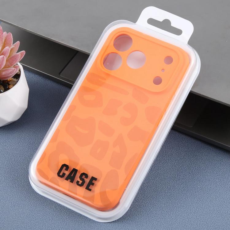 For iPhone 16 Pro Max Precision Hole Leopard Print Liquid Silicone Phone Case