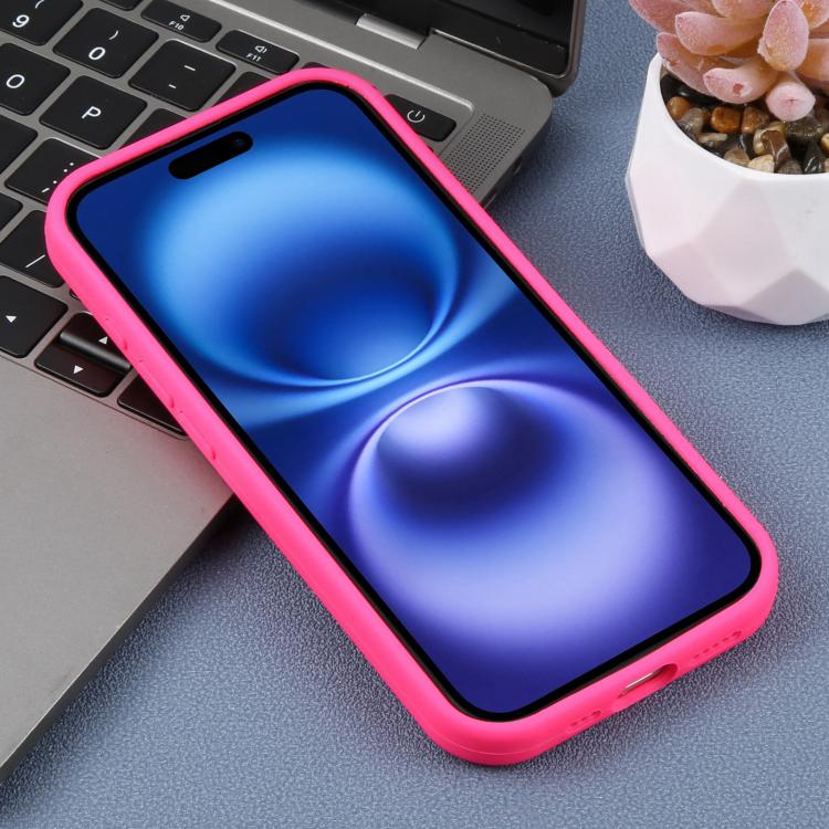 For iPhone 16 Precision Hole Leopard Print Liquid Silicone Phone Case