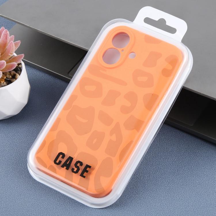 For iPhone 16 Precision Hole Leopard Print Liquid Silicone Phone Case
