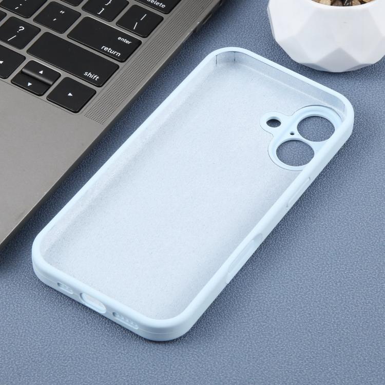 For iPhone 16 Precision Hole Leopard Print Liquid Silicone Phone Case