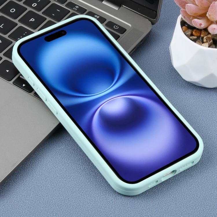 For iPhone 16 Precision Hole Leopard Print Liquid Silicone Phone Case
