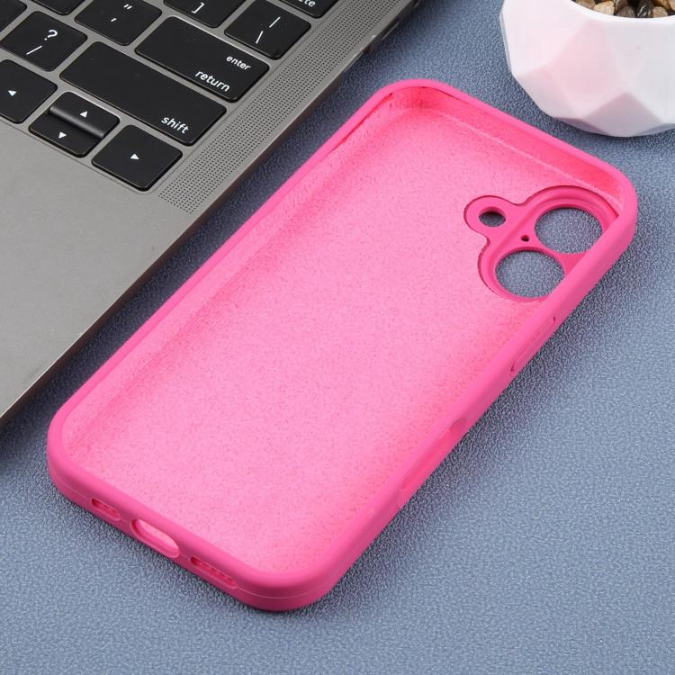 For iPhone 16 Precision Hole Leopard Print Liquid Silicone Phone Case