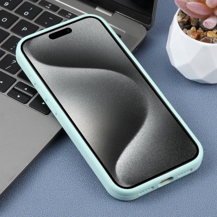 For iPhone 15 Pro Max Precision Hole Leopard Print Liquid Silicone Phone Case