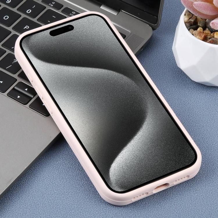 For iPhone 15 Pro Max Precision Hole Leopard Print Liquid Silicone Phone Case