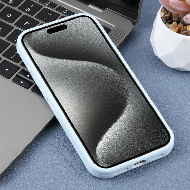 For iPhone 15 Pro Precision Hole Leopard Print Liquid Silicone Phone Case