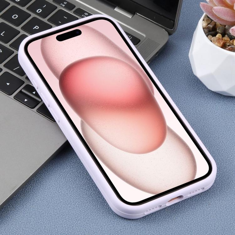 For iPhone 15 Plus Precision Hole Leopard Print Liquid Silicone Phone Case