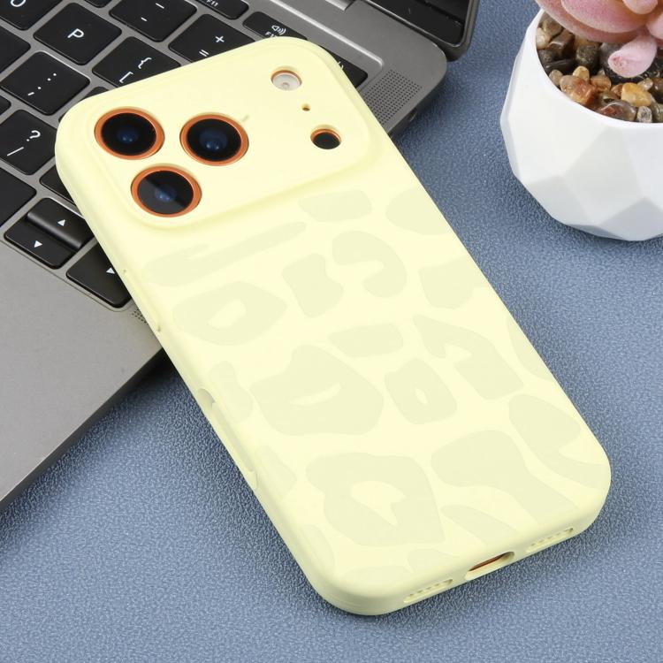For iPhone 15 Plus Precision Hole Leopard Print Liquid Silicone Phone Case
