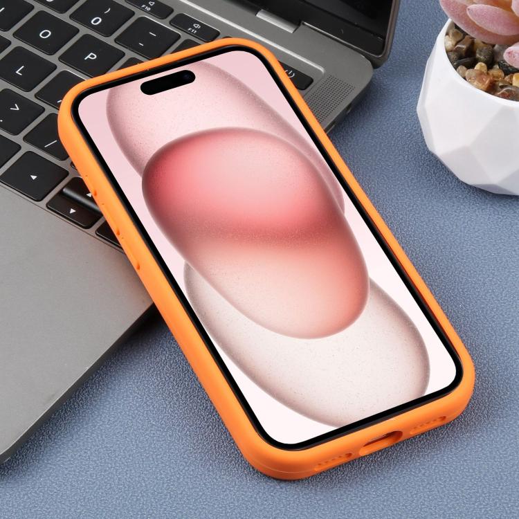 For iPhone 15 Precision Hole Leopard Print Liquid Silicone Phone Case