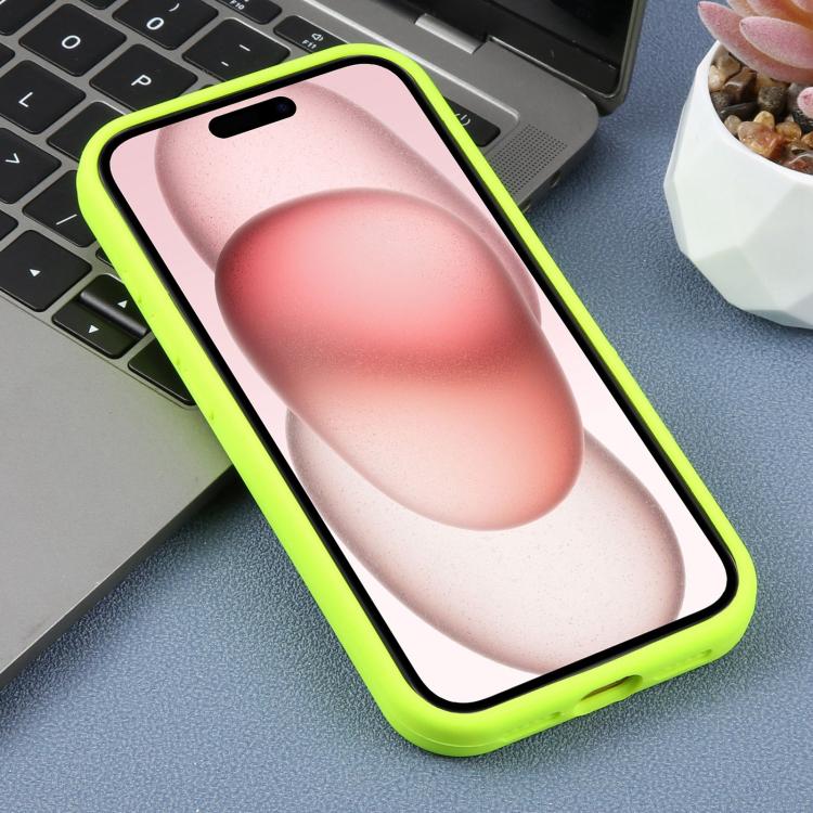 For iPhone 15 Precision Hole Leopard Print Liquid Silicone Phone Case