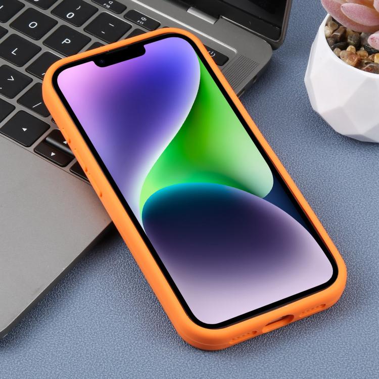 For iPhone 14 Precision Hole Leopard Print Liquid Silicone Phone Case
