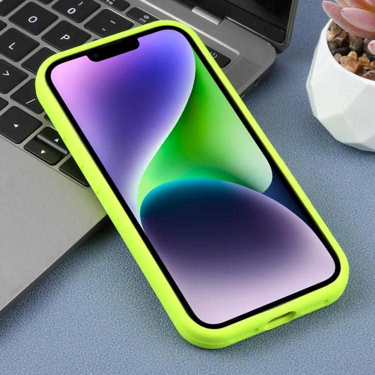 For iPhone 14 Precision Hole Leopard Print Liquid Silicone Phone Case