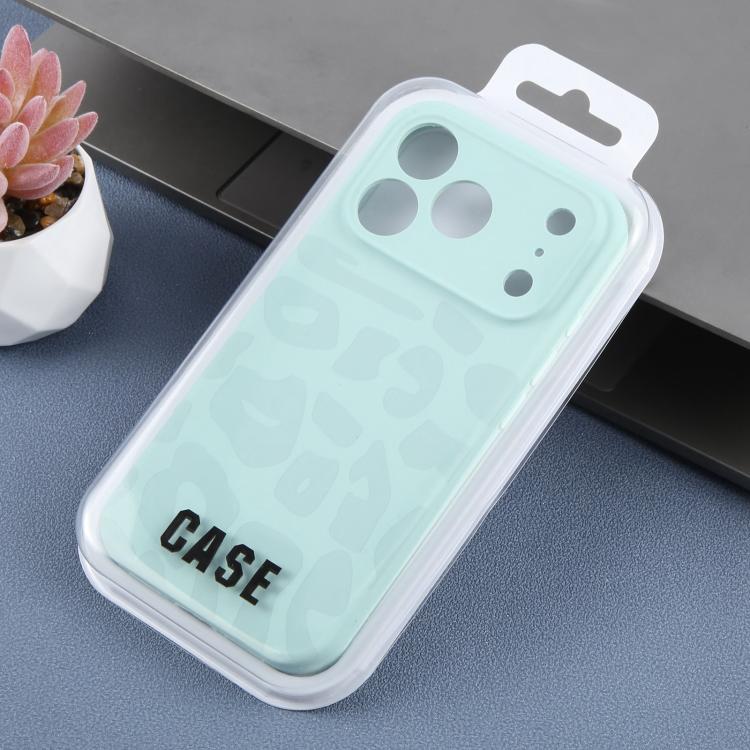 For iPhone 14 Precision Hole Leopard Print Liquid Silicone Phone Case