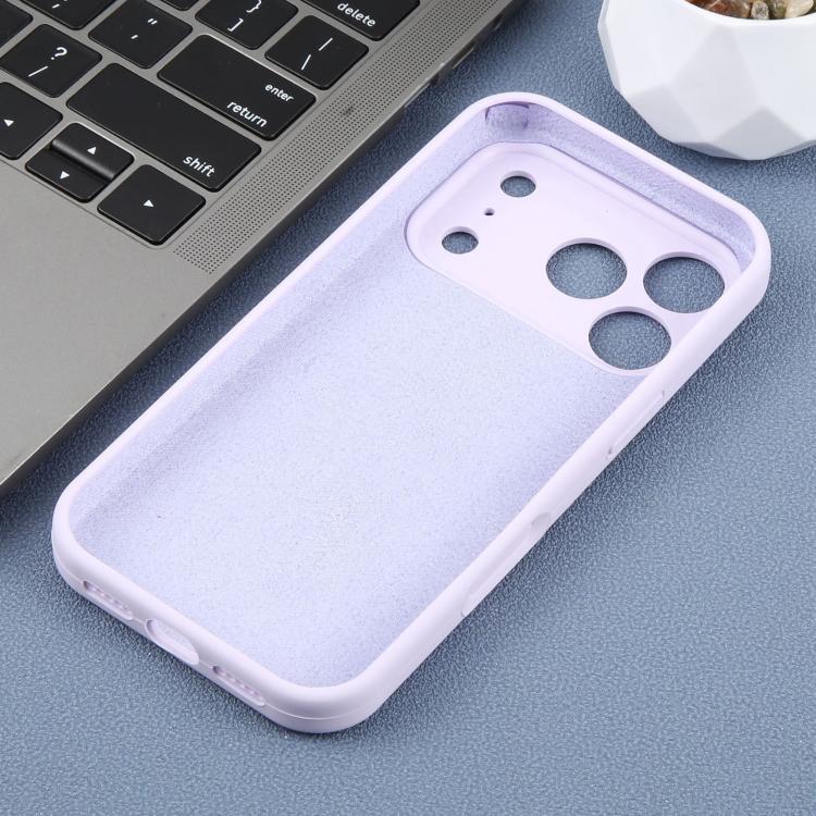 For iPhone 14 Pro Precision Hole Leopard Print Liquid Silicone Phone Case