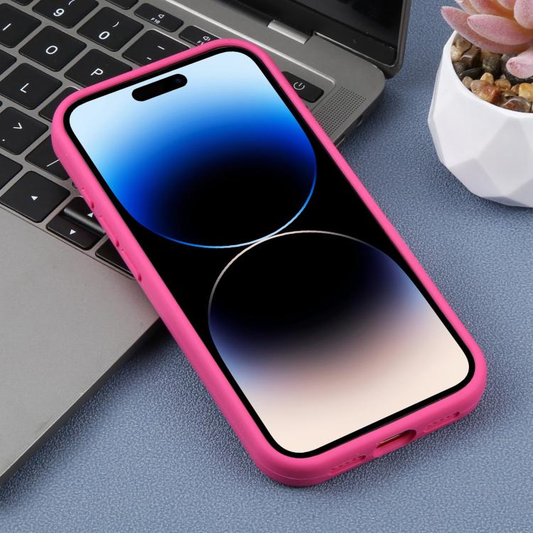 For iPhone 14 Pro Precision Hole Leopard Print Liquid Silicone Phone Case