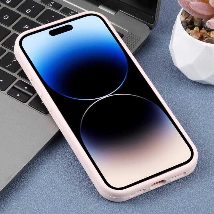 For iPhone 14 Pro Precision Hole Leopard Print Liquid Silicone Phone Case