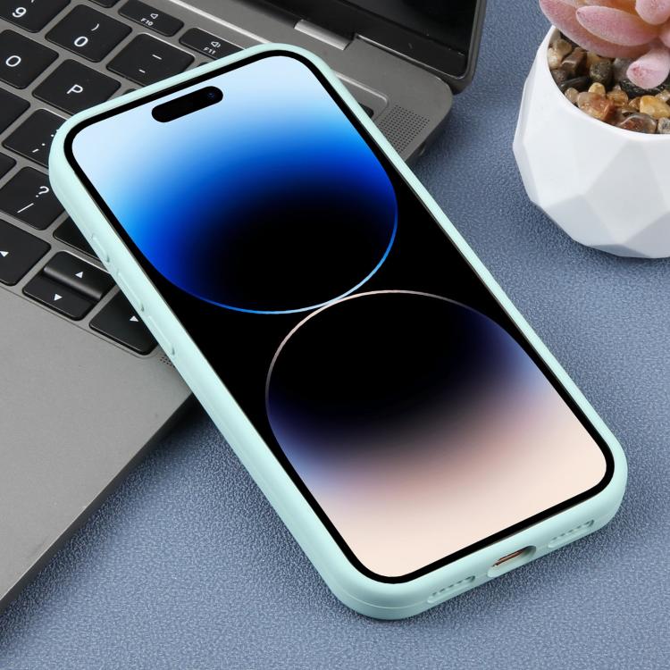 For iPhone 14 Pro Max Precision Hole Leopard Print Liquid Silicone Phone Case