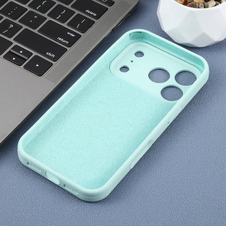 For iPhone 13 Pro Precision Hole Leopard Print Liquid Silicone Phone Case