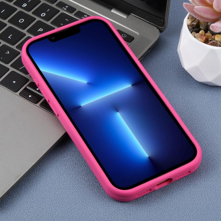 For iPhone 13 Pro Precision Hole Leopard Print Liquid Silicone Phone Case