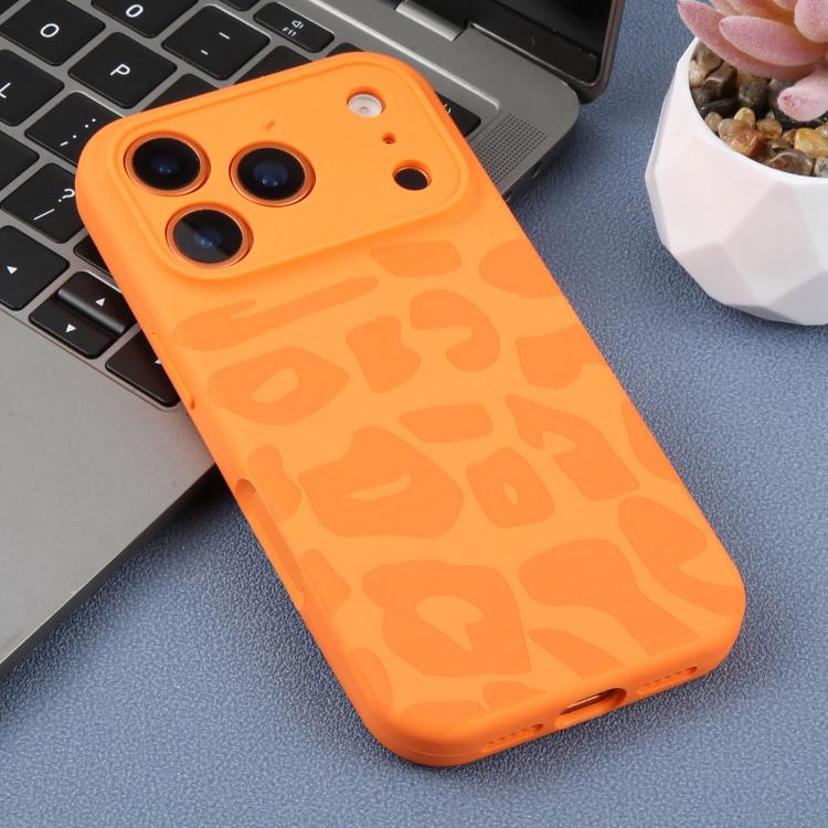For iPhone 12 Precision Hole Leopard Print Liquid Silicone Phone Case