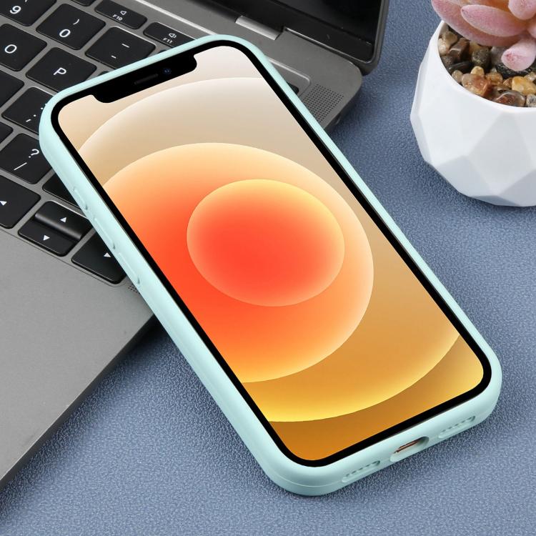 For iPhone 12 Precision Hole Leopard Print Liquid Silicone Phone Case