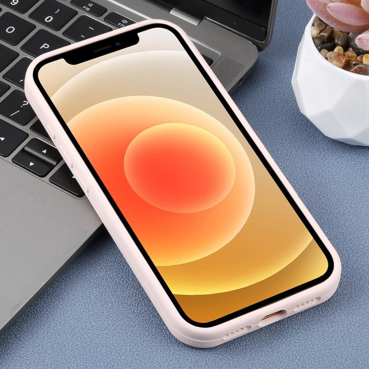 For iPhone 12 Precision Hole Leopard Print Liquid Silicone Phone Case