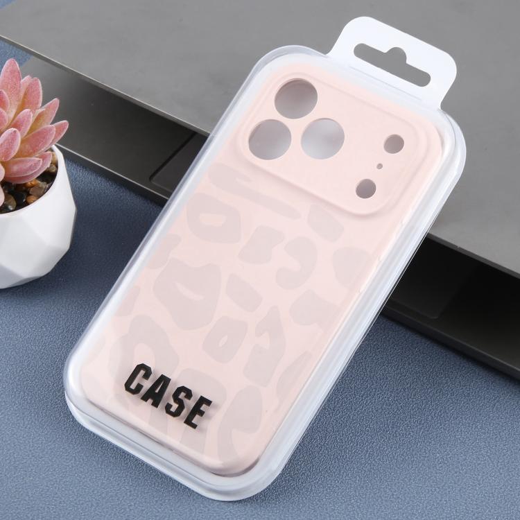 For iPhone 12 Pro Max Precision Hole Leopard Print Liquid Silicone Phone Case