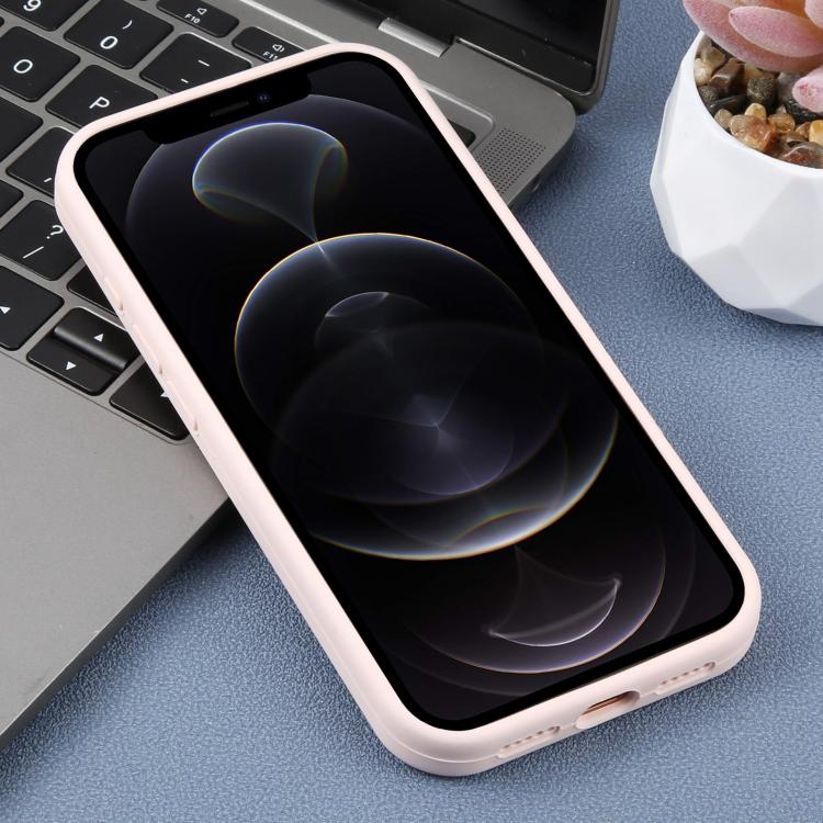 For iPhone 12 Pro Precision Hole Leopard Print Liquid Silicone Phone Case