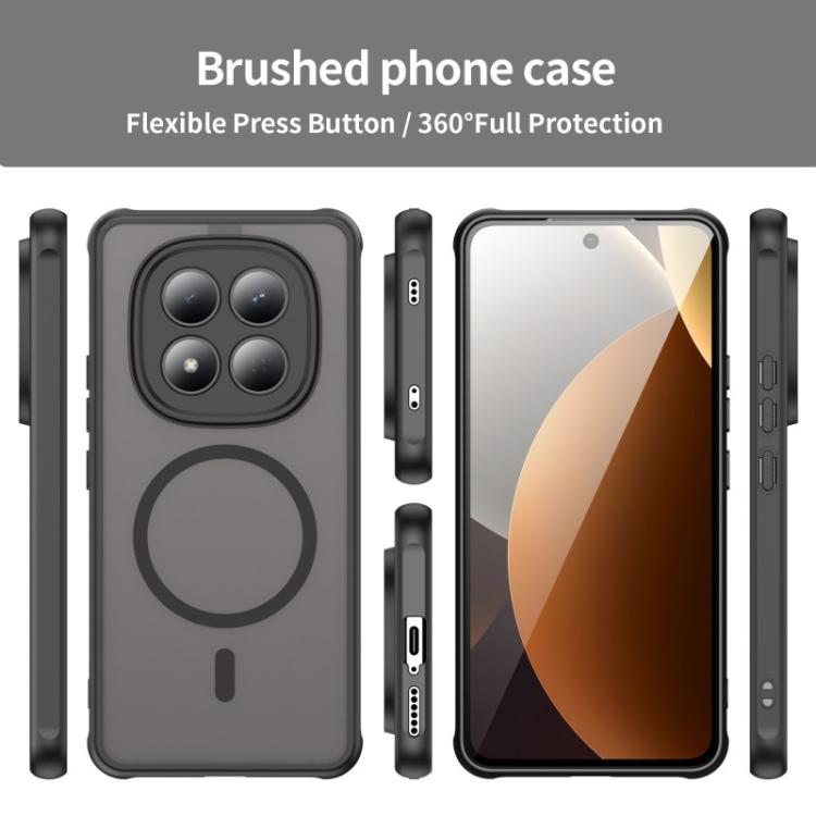 For Redmi Note 15 Pro+ 5G Global 163.3mm WANLONFENG FD Series Skin Touch Magnetic Phone Case with Screen Film