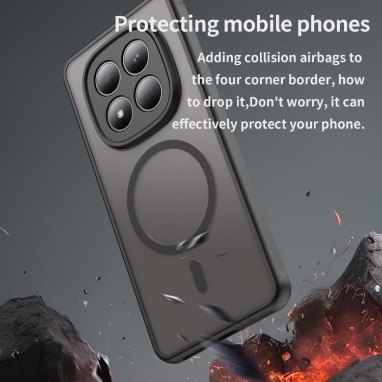 For Redmi Note 15 4G Global 164mm WANLONFENG FD Series Skin Touch Magnetic Phone Case with Screen Film