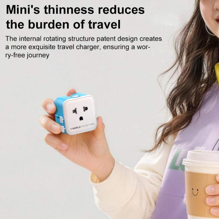 MOMAX UA37 1-World Pocket Mini Ultra-thin Universal Travel Adapter, Plug:US Plug