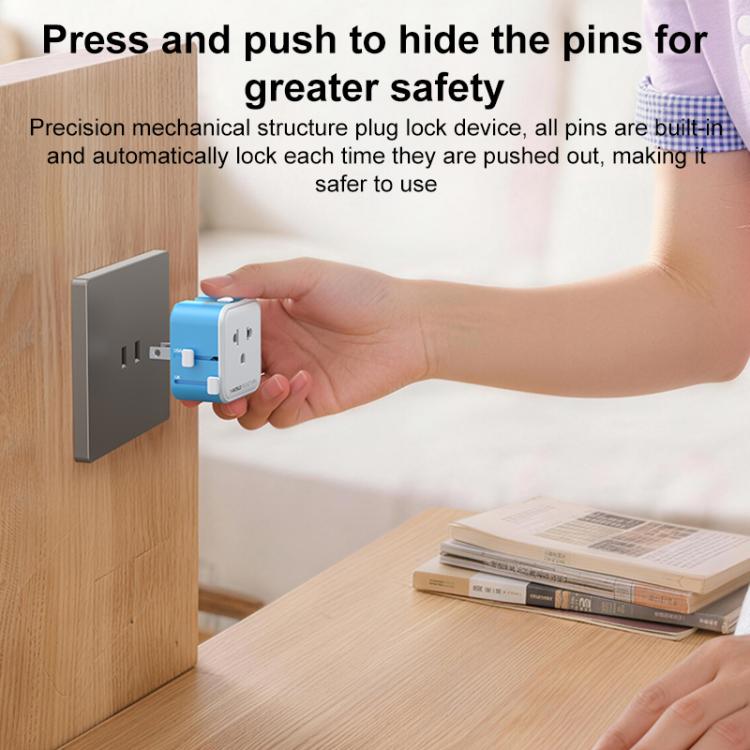 MOMAX UA37 1-World Pocket Mini Ultra-thin Universal Travel Adapter, Plug:AU Plug
