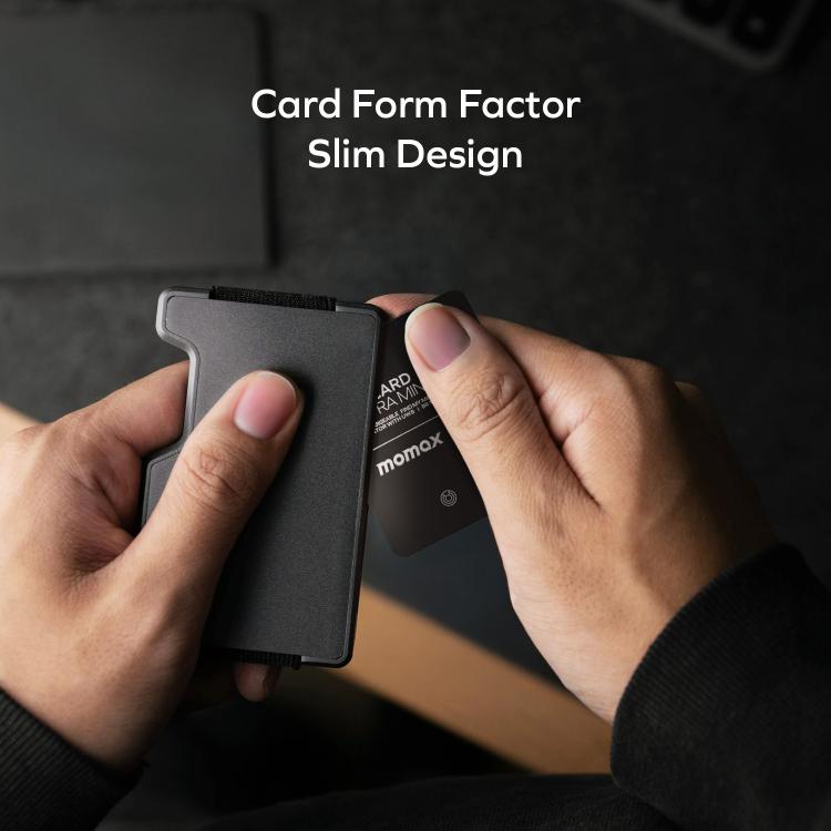 MOMAX BR18D PinCard Ultra Mini Wireless Charging UWB Card Anti-Loss Device - Black